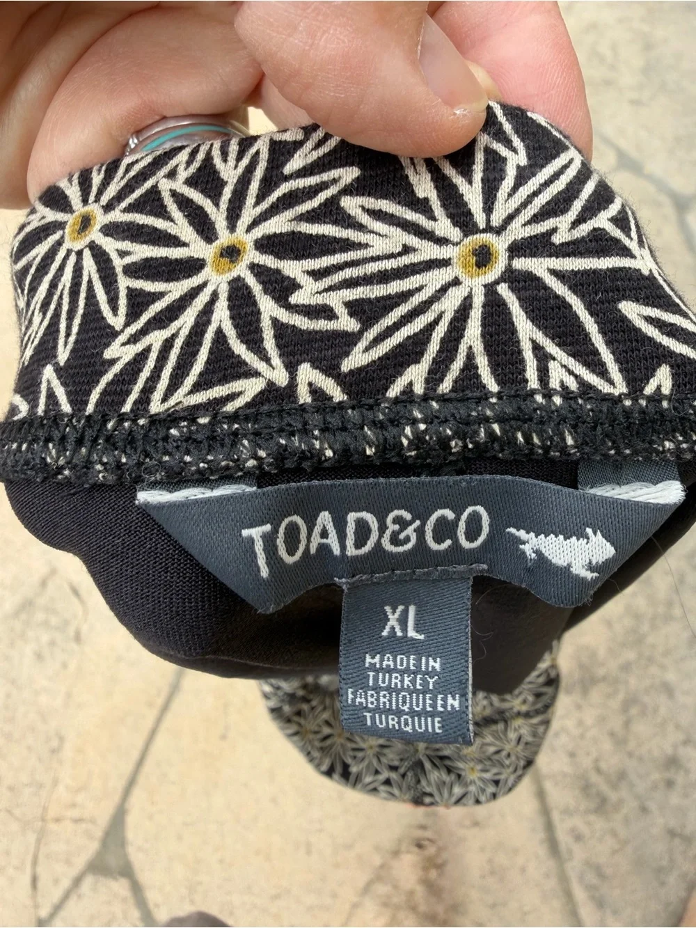 Toad&Co Black and White Floral Mini Skirt